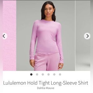Lululemon hold tight long sleeve shirt - Dhalia Mauve